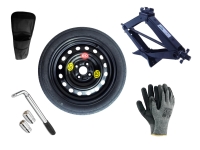 Kit - Pneu suplente VW e-UP! R15 4x100x57,1 + chave de caixa + macaco + capa para macaco